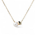 Akoya Pearl Pyramid Pendant 5.5-6.0mm K10 Yellow Gold